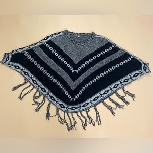 Vintage Knitted Poncho Sweater